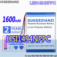 High Capacity GUKEEDIANZI Battery LISI1494NPPC 1600mAh For Sony NW-F886 NWZ-F885 NW-F887 mp3 Bateria
