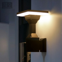 現代簡約壁燈方形圓形戶外樓梯過道防水創意外墻燈庭院陽臺壁燈
