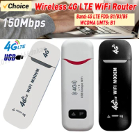 4G LTE WiFi Router 150Mbps Portable WiFi USB Mobile WiFi Router SIM Card Slot Network Adapter 4G Card Router for Home Office