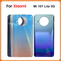 New For Xiaomi Mi 10T Lite 5G Battery Back Cover 3D Glass Panel Rear Door Mi 10T lite Glass Housing Case With Adhesive Replace