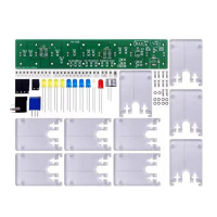 ชุดอิเล็กทรอนิกส์สเปกตรัมเพลง LED, การควบคุมเสียง DIY, ชุดฝึกการบัดกรี PCB, LM358 และ LM339