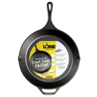 Lodge Cast Iron 13.25" Seasoned Skillet Wok Pan Pots and Pans Cooking Pot Non Stick