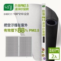 Usii 防霾PM2.5濾淨紗窗網2入組(門用)-100x210cm