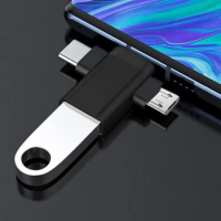 3 in 1 OTG Adapter USB To Lightning Converter For iPhone Samsung Xiaomi Laptop Micro USB Male To Type C Female OTG Connector