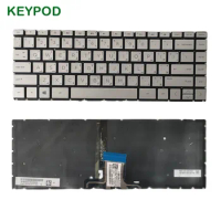New Arab For HP Pavilion X360 14-CD 14-CE 14-CM 14-DA 14-DK 14-CK 14-CC Backlight Silver Notebook Laptop Keyboard