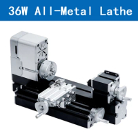 All-metal Miniature Lathe 36W, 20000rpm Didactical Mini Metal Lathe Machine Tool for Hobbyist Woodworking Craft