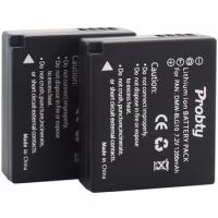 2Pcs Probty DMW-BLG10 DMW BLG10 Battery for Panasonic Lumix DC-ZS70 DMC-GX80 DMC-GX85 DMC-ZS60 DMC-ZS100 DMC-GF6 DMC-GX7K Camera