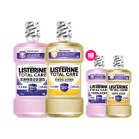 【Listerine 李施德霖】全效護理除菌無酒精配方/全效護齦漱口水(750ml贈250ml)