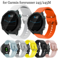 20mm Silicone Watchband Straps for Garmin Forerunner 245M/645/245/645 Music Smart Bracelet Wristband for Gamin Venu/Vivomove HR