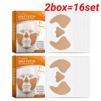 16set Golf Sunscreen Eye Patch Outdoor UV Cut Eye Patch Skin Soothing Facial Golf Patch Moisturizing Sun Protection Eye Stickers