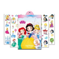 【超易貼】Disney Princess 迪士尼公主可愛 紋身貼紙 兒童紋身防水貼紙-｜ 印水紙 水印貼紙 節日禮物 生日派對