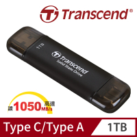 Transcend 創見 ESD310C 1TB USB3.2 雙介面固態行動碟-太空黑(TS1TESD310C)