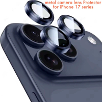 สำหรับ iPhone 17 Pro Max แหวนเลนส์กระจกนิรภัยโลหะผสม สำหรับ iPhone Air ตัวป้องกันกล้องหลังแบบเมทัล ฝ