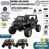 Mainan Anak Mobilan Aki Remote Control Jeep UTV Yukita 10 Explorer 24V Mobil Aki Anak 24 VOLT HITAM