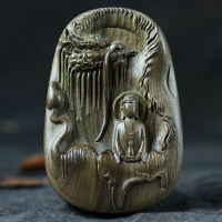 金絲楠陰沉木雕刻創意實木文玩手把件工藝品無相佛把玩件送禮佳品