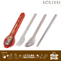 【HOUSUXI 舒希】迪士尼奇奇蒂蒂系列-316不鏽鋼餐具三件組