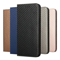 Carbon Fiber Flip Case For Sony Xperia 1 II 5 III 10 iii Phone Cover Magnetic Flip Wallet Capa For iPhone 13 12 11 X XS XR Etui