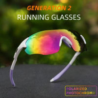 S&amp;M Running glasses riding marathon goggles male outdoor wind-proof sunglasses polarized color-changing sunglasses female