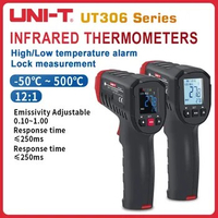 UNI-T UT306S/UT306C Mini Digital Thermometer Laser Non-contact Infrared Temperature Meter -50-500 Measure Gun