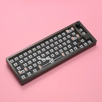 Mathew Tech MT66 Mechanical Keyboard Kit 65 Percent Hot-swappable 3-mode Lubed Stab,Mini Keyboard Mechanical Kit RGB