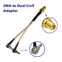 SMA Female to Dual CRC9 Splitter Adapter 10cm 20cm 30cm Length RG316 Coaxial Cable Pigtail for 4g LTE Router Modem MiFi Hotspots