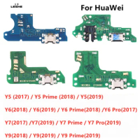 Charging Port Connector Board Parts Flex Cable With Microphone Mic For HuaWei Y9 Y7 Y6 Pro Y5 Prime Y6S 2017 2018 2019 2020