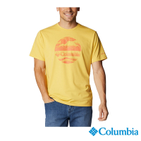 Columbia 哥倫比亞 男款-UPF50快排短袖上衣-黃色 UAE08060YL / S23
