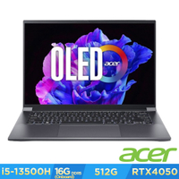Acer 宏碁 Swift X SFX14-71G-52DP 14.5吋輕薄筆電(i5-13500H/RTX 4050/16GB/512GB/Win11)
