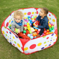 Children's Pool Balls Portable Foldable Play Tent Cartoon Ball Pit Ocean Balls Pool In/Outdoor Sports Educational Toy For Kids