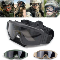 Tactical Goggles 3 Lens Windproof Military Army Shooting Hunting Glasses Eyewear Outdoor CS War Game Airsoft Paintball Glasses