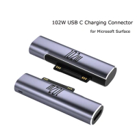 1Pcs 15V 102W USB Type C PD Power Adapter Connector Fast Charging Converter for Microsoft Surface Pro 8 7 6 5 4 3 Go Book 1 2 3