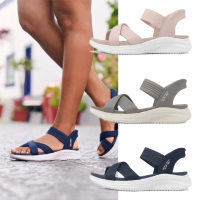 【SKECHERS】涼鞋 Ultra Flex 3 Slip-Ins 女鞋 守護地球系列 瞬穿科技 健走涼鞋 單一價(119975-NVY)