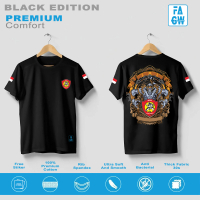 Kaos Distro Pria KERA SAKTI Terate KAOS IKSPI Satuan Atun Combed Hitam Putih T-Shirt Unisex Cowok - 