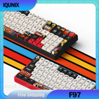IQUNIX F97 Graffiti Mechanical Keyboard Aluminum Alloy 3-Mode 2.4G Bluetooth Wireless RGB Hot Swap Office Gamer Keyboard Gifts