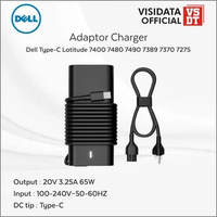 Adaptor Charger Laptop Dell Type-C 20V 3.25A 65W Dell Latitude 7400 7480 7490 Charger Tipe C - Garan