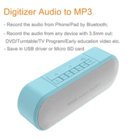 Ezcap221 Audio Capture Card Bluetooth MP3 Player TF Card Speaker for PC Phone Music Video English Listening Recording Recorder