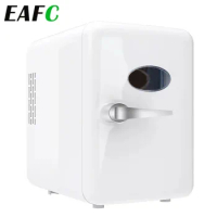 EAFC 4L 6Cans Small Refrigeration Warm Heat Mini Fridge Refrigerator Cosmetics Mask Beverage Dormitory Refrigerators Cooler