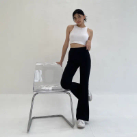 Flare Pants - Highwaist Flare Pants - Highwaist Kulot Cutbray Celana Panjang Scuba Karet Fit Kaki