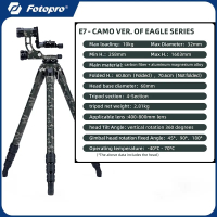 Fotopro E-7 Camo Eagle Series 5-Section Carbon Fiber Tripod with Gimbal Head
