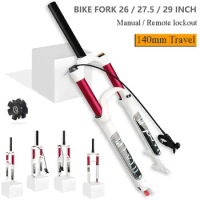 Bicycle Air Front Fork, Magnesium Alloy, Ultralight Mountain Bike Suspension Fork, Straight and Tapered MTB 26, 27.5, 29IN