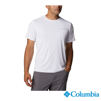 Columbia 哥倫比亞 男款-快排短袖上衣-白色 UAE14190WT / S23