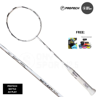 RAKET BADMINTON PROTECH BATTLE AX PLAY 100%ORI