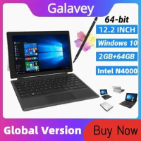 2024 Cheapest 64-bit Tablets 12.2 Inch 2GB+64GB 2-in-1 Windows 10 With Detachable Keyboard W122 N4000 CPU Tablet HDMI-Compatible