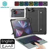 NILLKIN Magic Keyboard For iPad Pro 12.9 Case Backlight Keyboard For iPad Pro 11 Air 5 4 iPad 10th 9th Detachable Keyboard Cover
