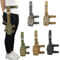 Universal Drop Left Right Leg Gun Holster Gun Bag Thigh Pistol Bag Pouch Legs Harness For All Handguns GLOCK 17 19 CZ-75 1911