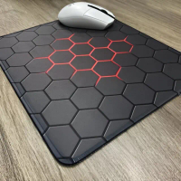 Gaming Mouse Pad Sqaure Shape Honeycomb Laser Design Computer Mousepad