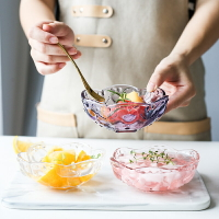 創意日式甜品玻璃碗透明網紅ins水果可愛沙拉碗家用水晶迷你小碗