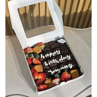 Brownies Panggang Coklat Strawberry Lumer Dessert Box Homemade Premium gif birthday instan samday de