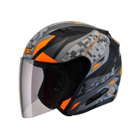 【SOL Helmets】SO-7開放式安全帽 (迷彩_消光黑/橘) ｜ SOL安全帽官方商城