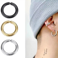 1pc Anting Jepit Bulat Pria Wanita Anting Jepit Tanpa Tindik Pria Dan Wanita Korea Anting Pria Antin